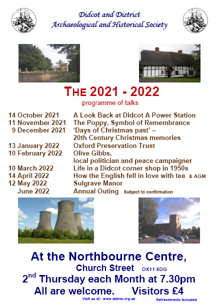 The 2021 - 2022 Programme of Talks